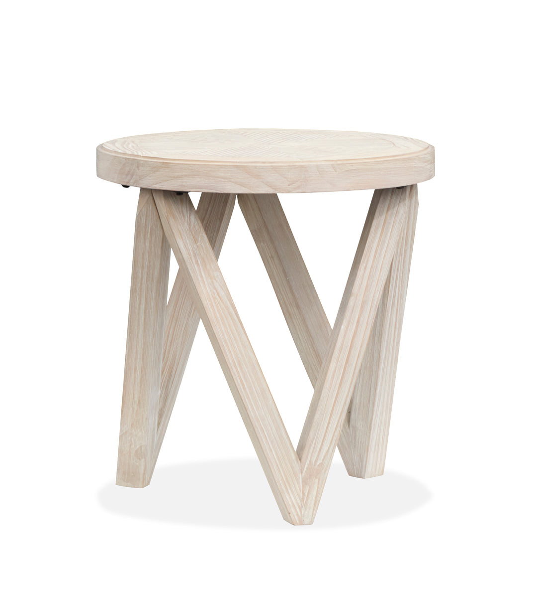 Bostwick Coconut Cream Round End Table - T6340-05