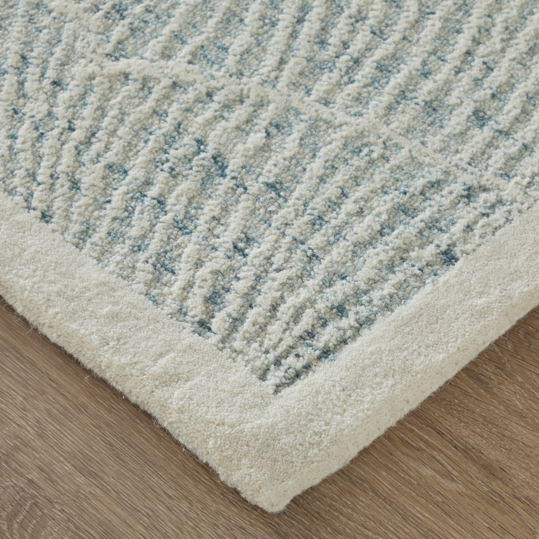 Rectangle/5' x 8'/Blue/Ivory