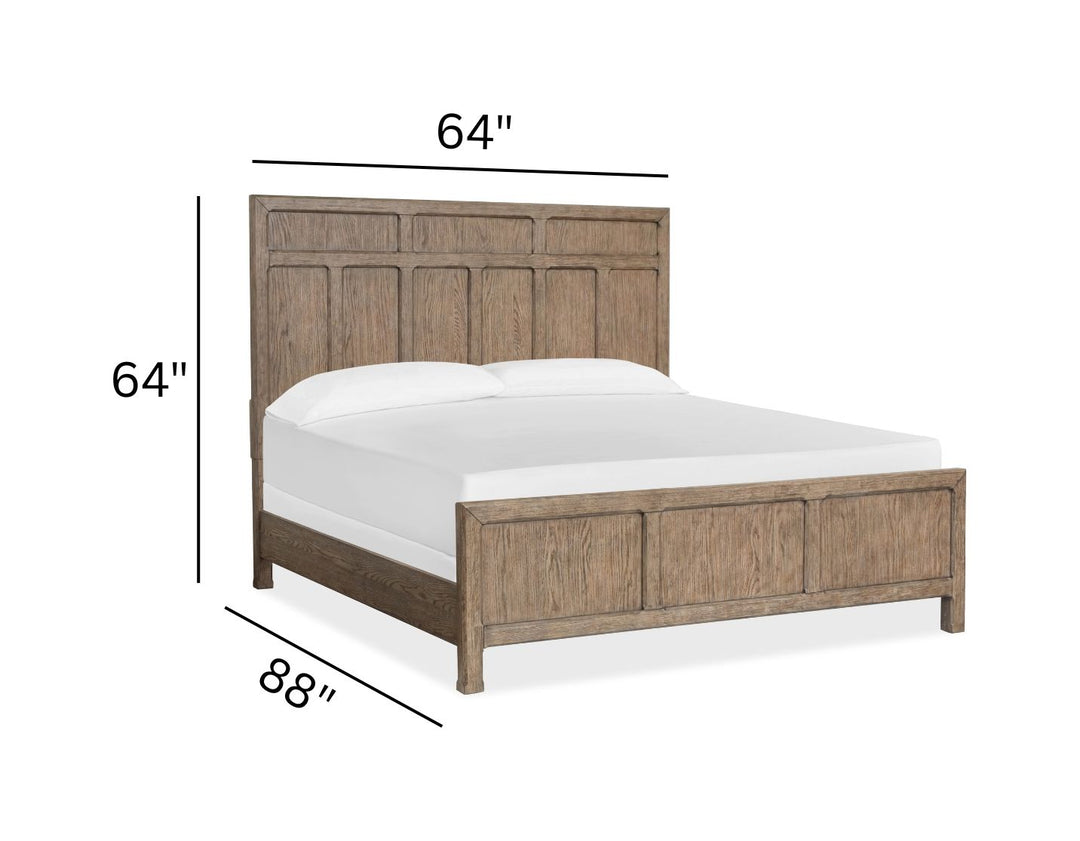 Claremont Smokey Taupe Queen Panel Bed - B5942-54