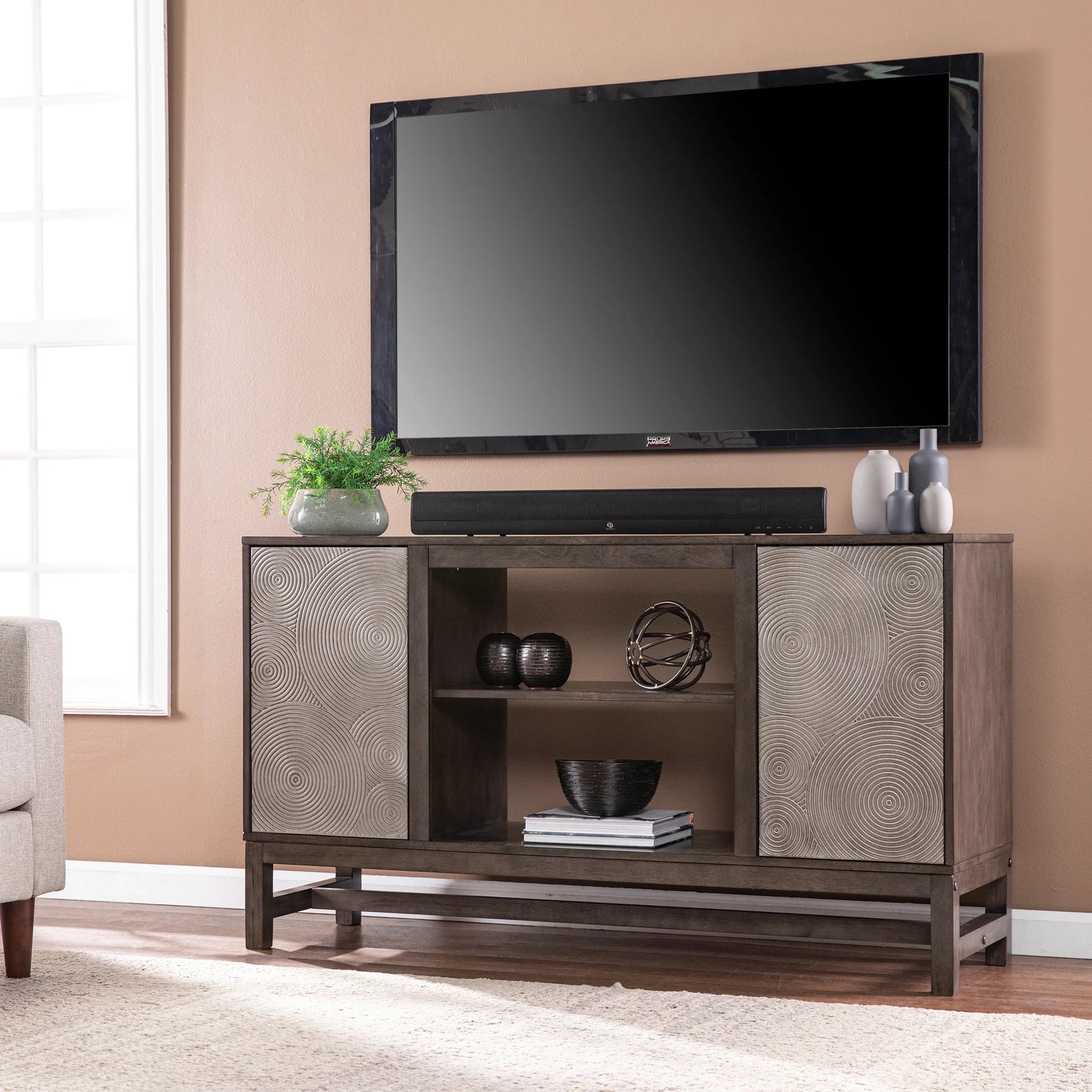 SEI Furniture Lannington Storage Media Cabinet MEDIA + TV STANDS