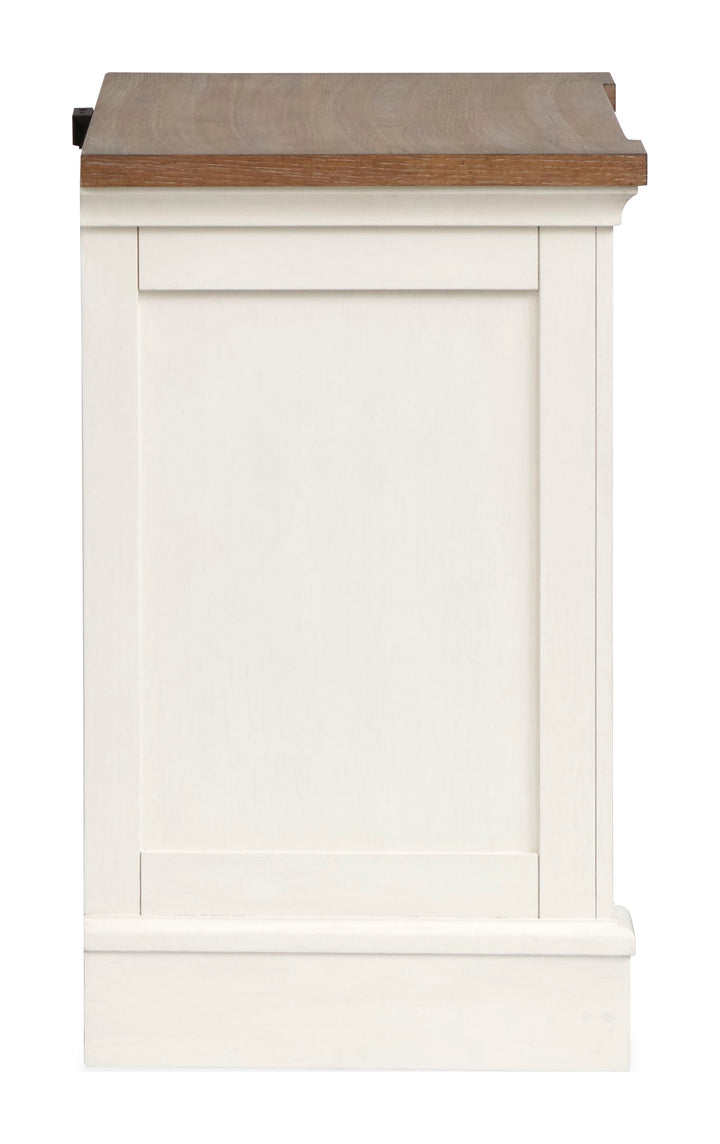 Kingston Whisper White And Cerused Nutmeg Drawer Nightstand - B6407-01