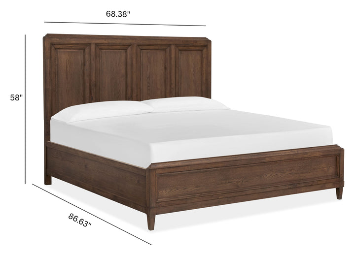Groveland Park Antique Coffee Queen Panel Bed - B6532-54