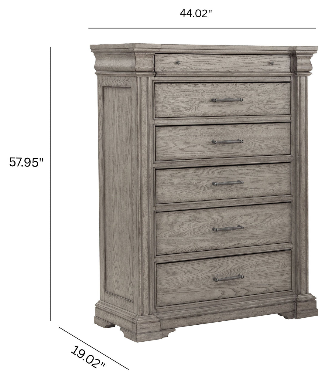 Madison Ridge Heritage Taupe 6 Drawer Chest - P091124
