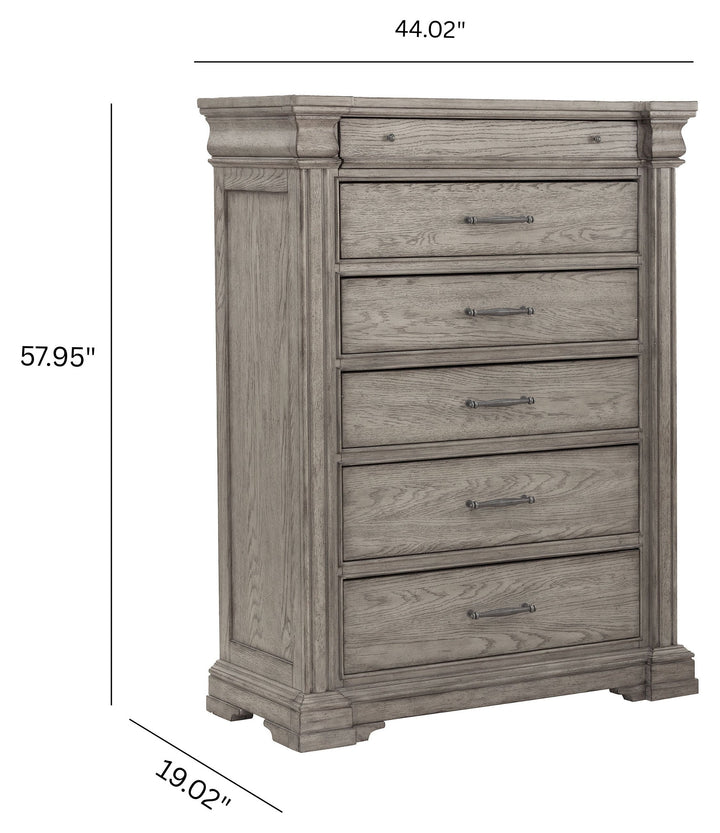 Madison Ridge Heritage Taupe 6 Drawer Chest - P091124