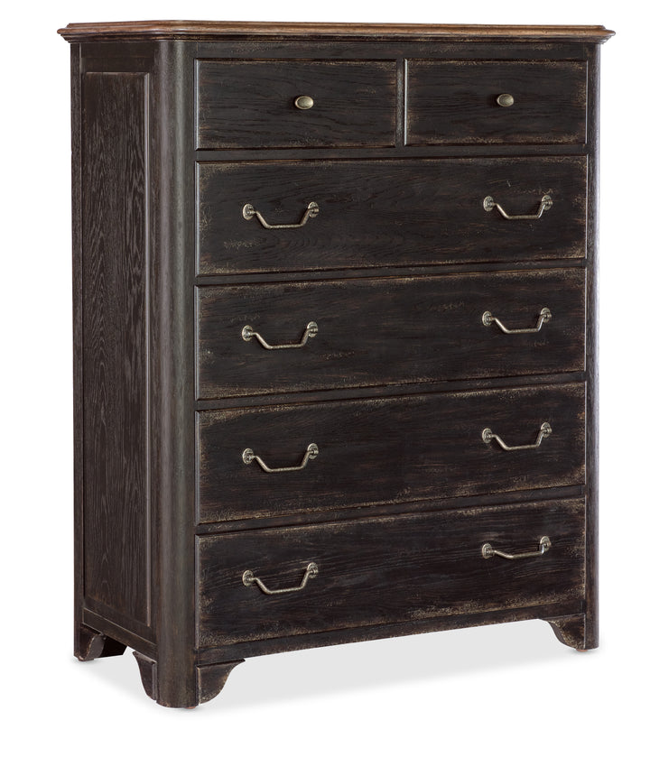 American Home Furniture | Hooker Furniture - Americana Six-Drawer Chest 1 - Molasses