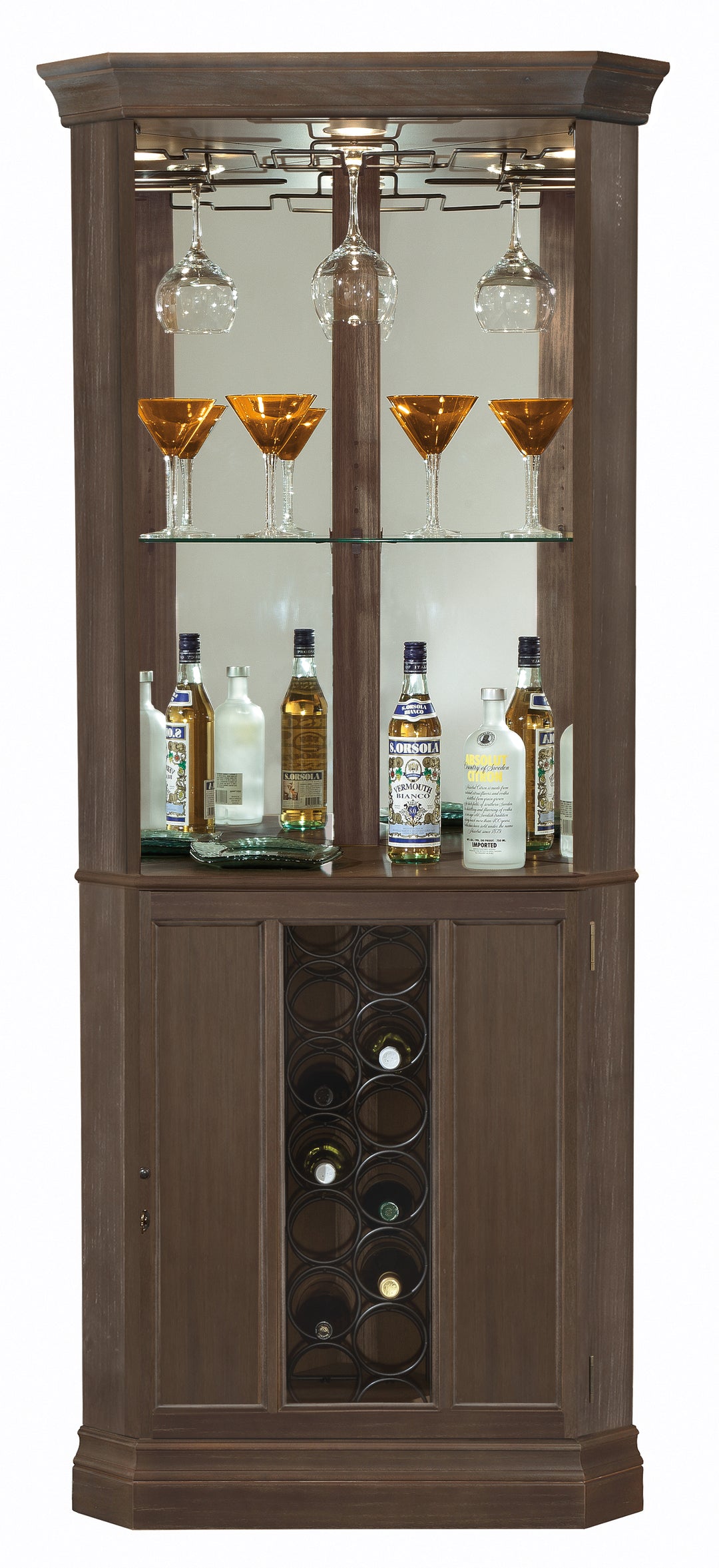 American Home Furniture | Howard Miller - Piedmont IV Corner Wine Cabinet