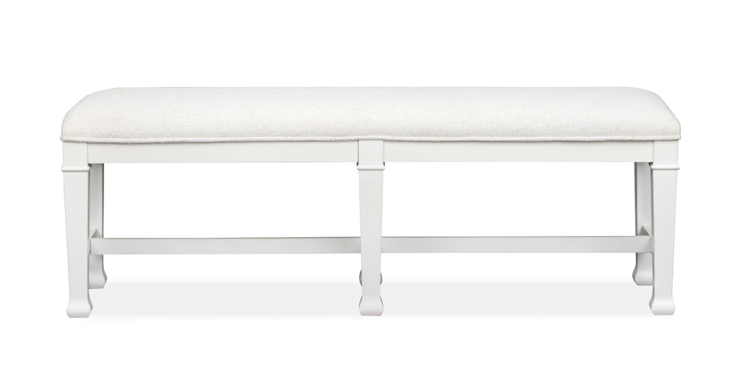 Kingston Whisper White And Cerused Nutmeg Bench - D6407-68