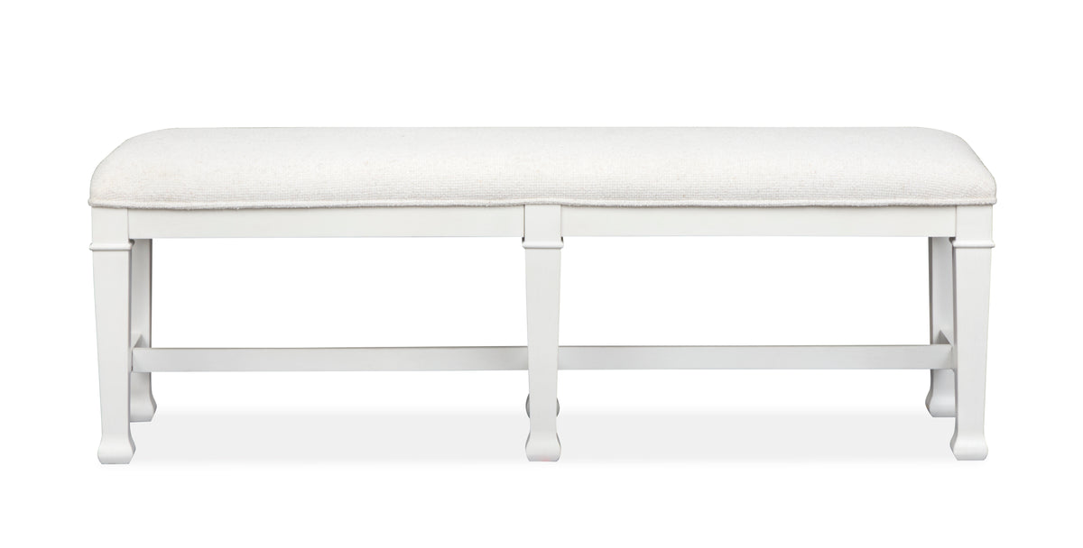 Kingston Whisper White And Cerused Nutmeg Bench - D6407-68