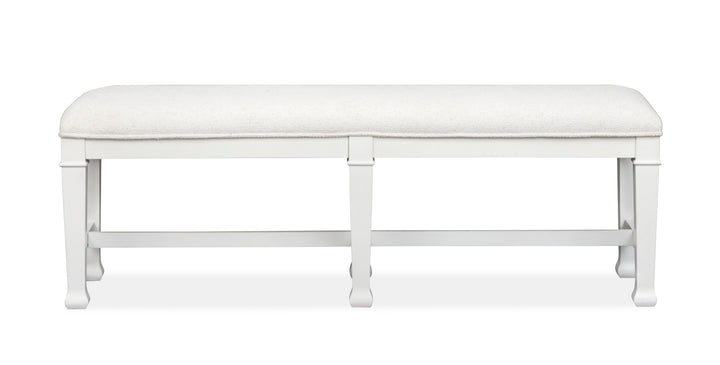 Kingston Whisper White And Cerused Nutmeg Bench - D6407-68