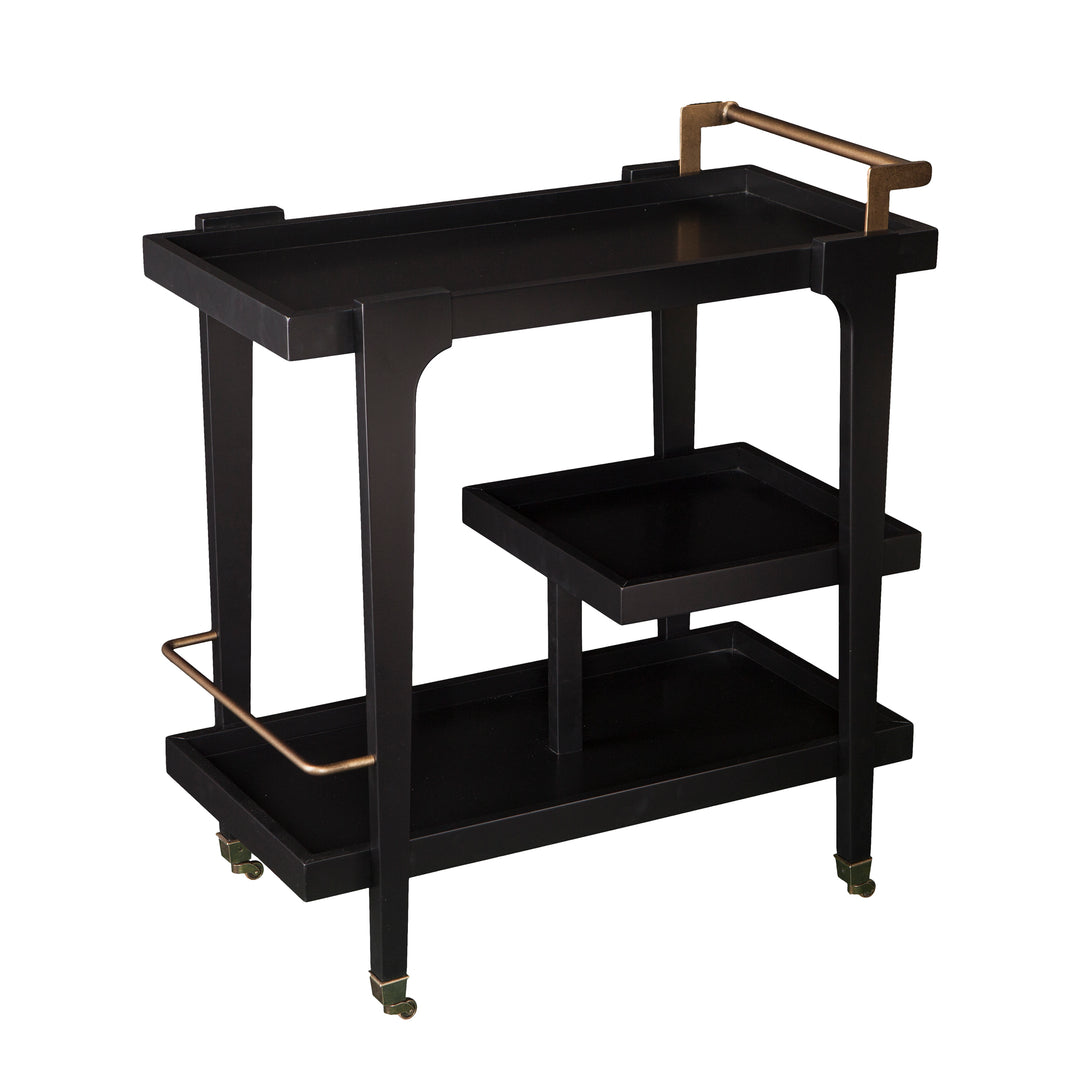 American Home Furniture | SEI Furniture - Holly & Martin Zhori Midcentury Modern Bar Cart - Black