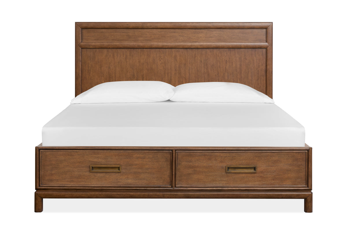 Ridgefield Russet Queen Panel Storage Bed - B6436-54A