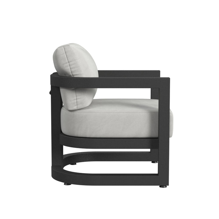 Malibu Club Chair in Cast Silver, No Welt