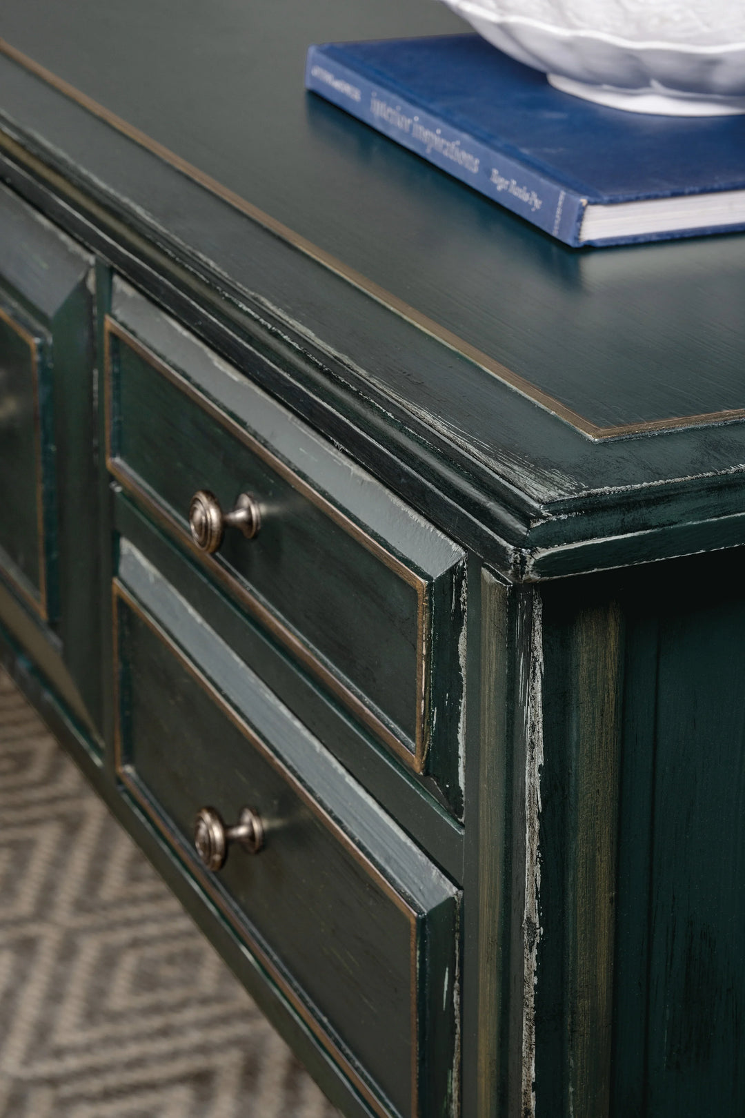 American Home Furniture Hooker Furniture Charleston Five-Drawer Console Table