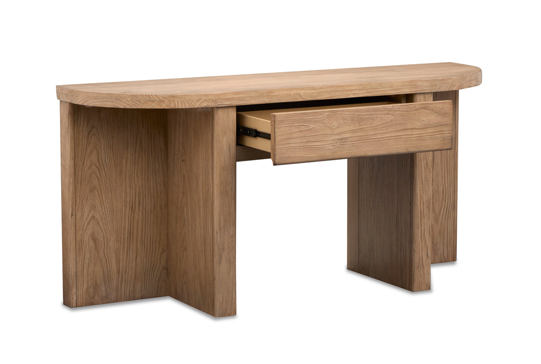 Hayden Golden Oat Demilune Sofa Table - T6348-75
