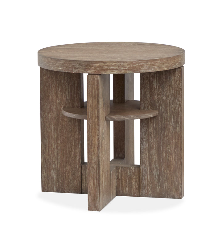 Conway Spiced Brown Round End Table - T6315-05