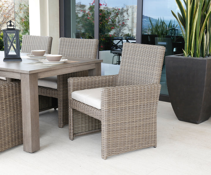 American Home Furniture | Sunset West - Coronado Dining Chair in Canvas Flax w/ Self Welt