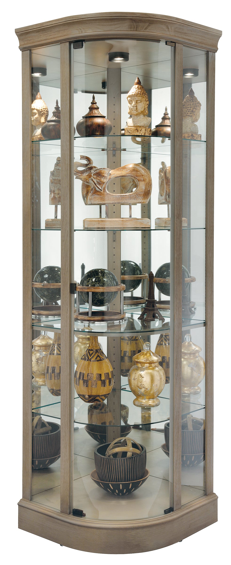 American Home Furniture | Howard Miller - Marlowe V Corner Curio Cabinet