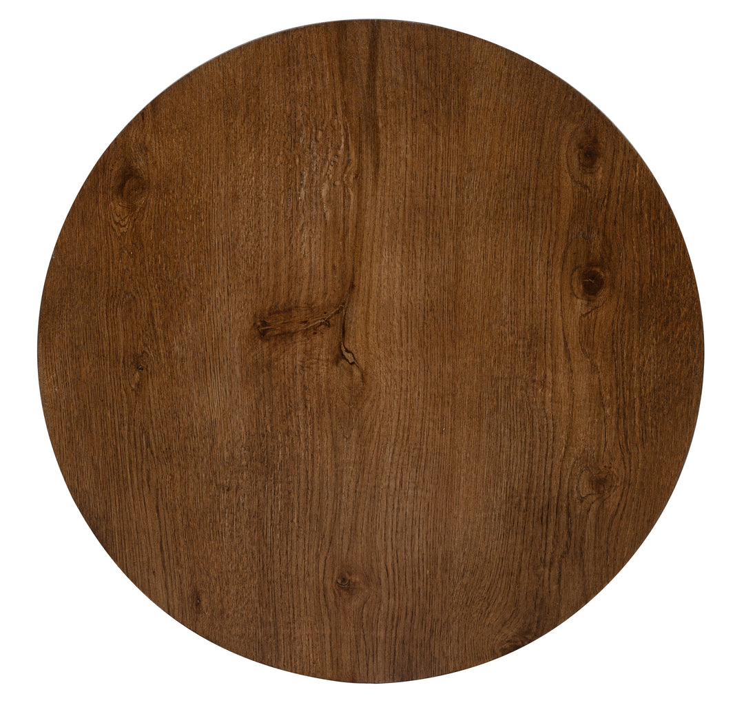 Oswald Brown Round End Table - T6576-05