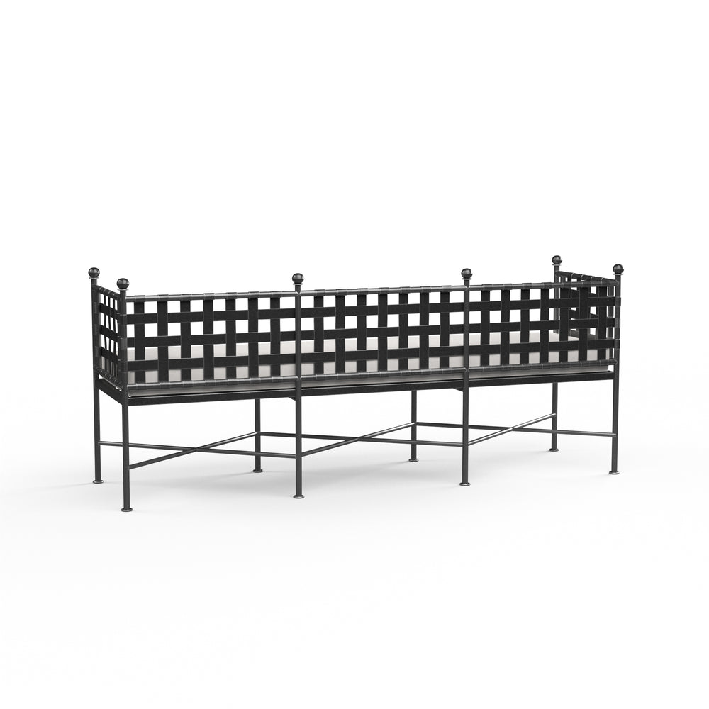 American Home Furniture | Sunset West - Provence Garden Bench in Canvas Flax w/ Self Welt