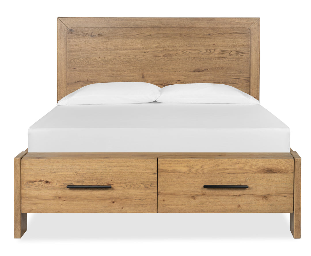 Davenport Rustic Caramel Queen Panel Storage Bed - B6309-54A