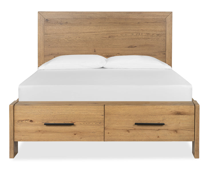 Davenport Rustic Caramel Queen Panel Storage Bed - B6309-54A