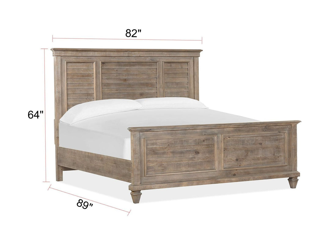 Lancaster Dovetail Grey Shutter Panel Bed