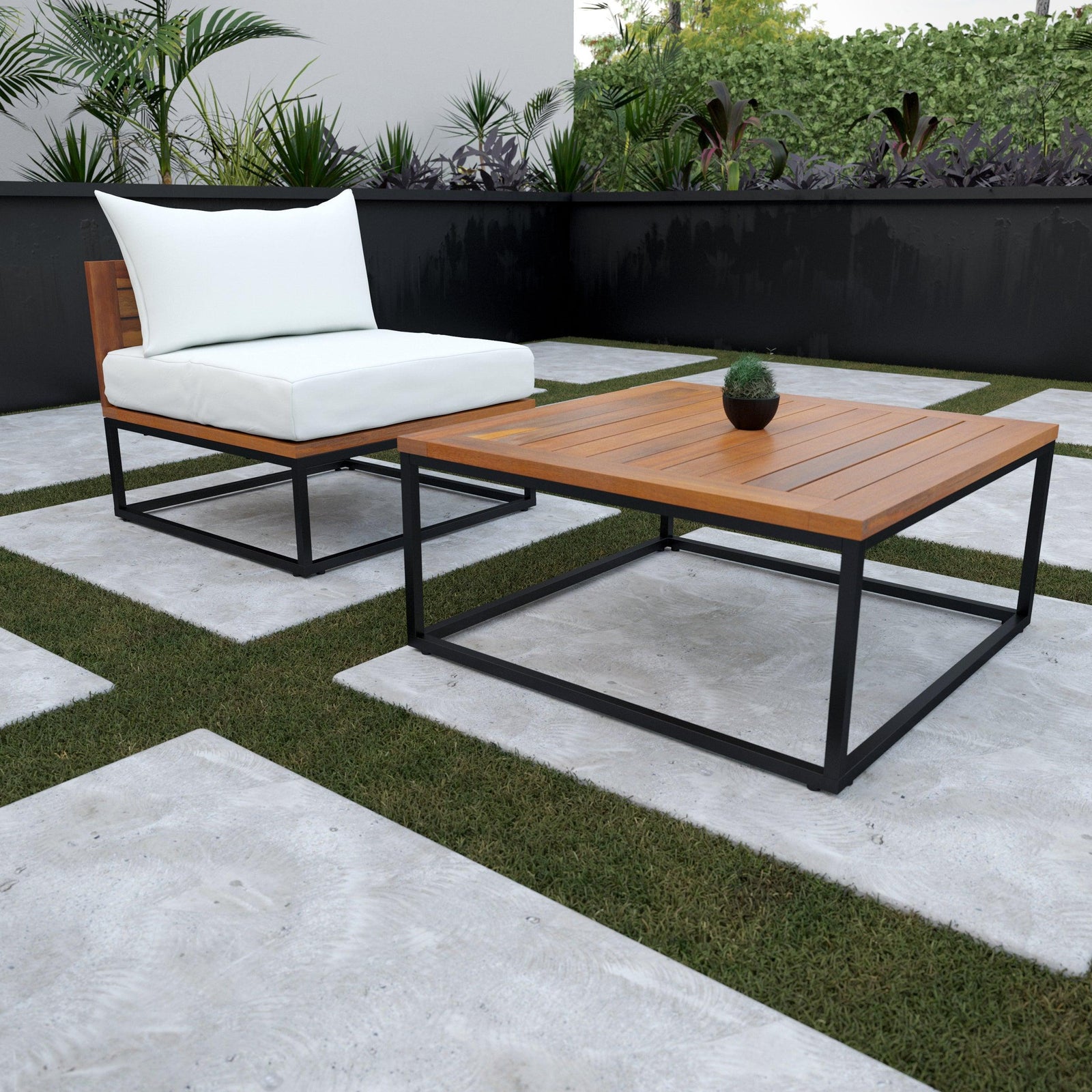 SEI Furniture Taradale Outdoor Coffee Table and Chair Set – 2pc OUTDOOR CHAISE LOUNGES