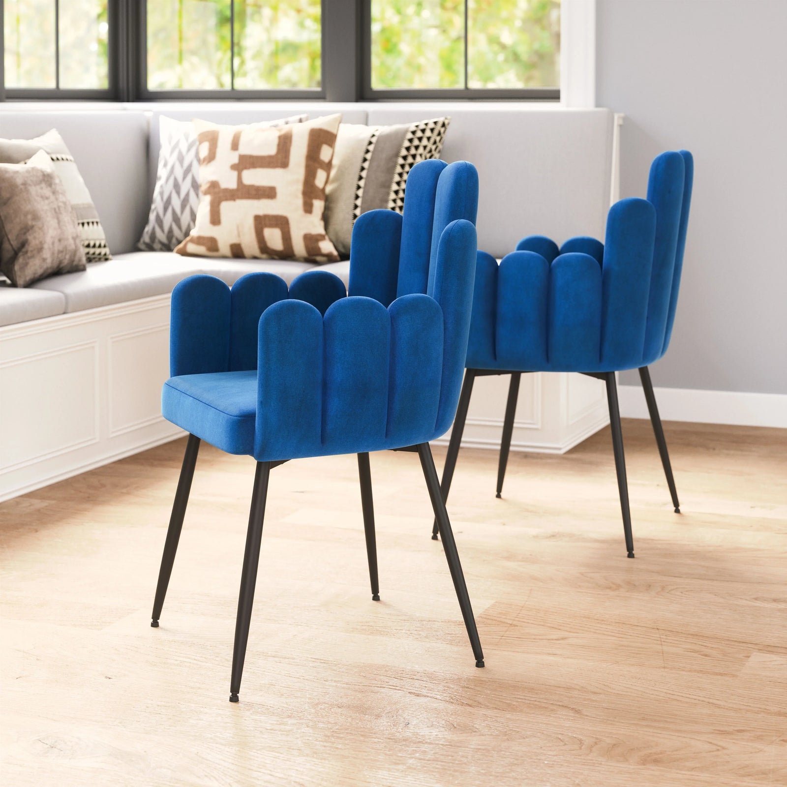 Zuo Noosa Dining Chair (Set of 2) Navy Blue DINING CHAIRS