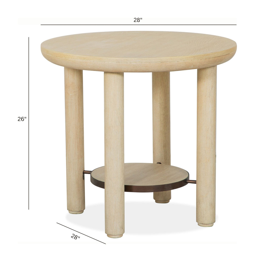 Sunset Cove Sanibel Brown Round End Table - T5783-05