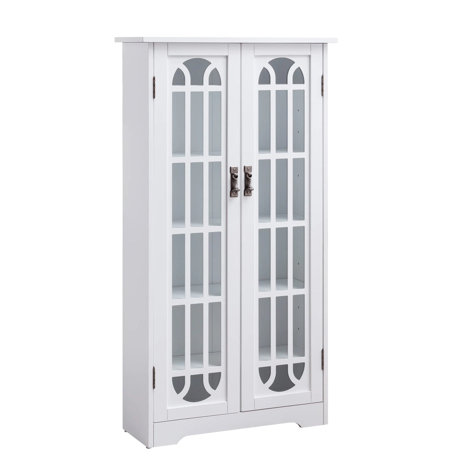 SEI Furniture Window Pane Media Cabinet - White CABINETS