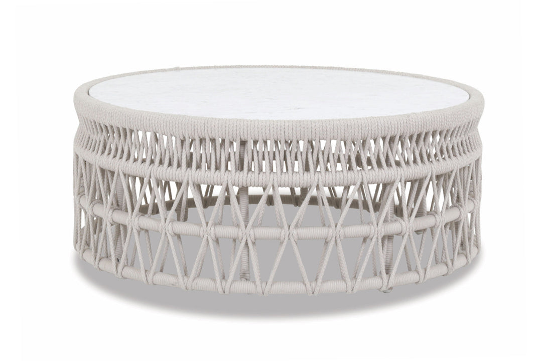 American Home Furniture | Sunset West - Dana Coffee Table with Honed Carrara Marble Top