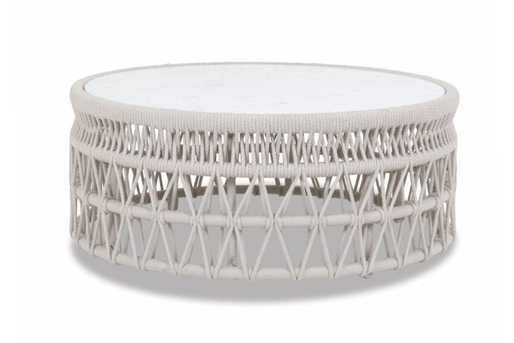 American Home Furniture | Sunset West - Dana Coffee Table with Honed Carrara Marble Top