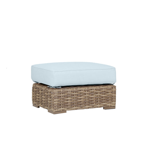 Havana Ottoman in Canvas Skyline w/ Self Welt