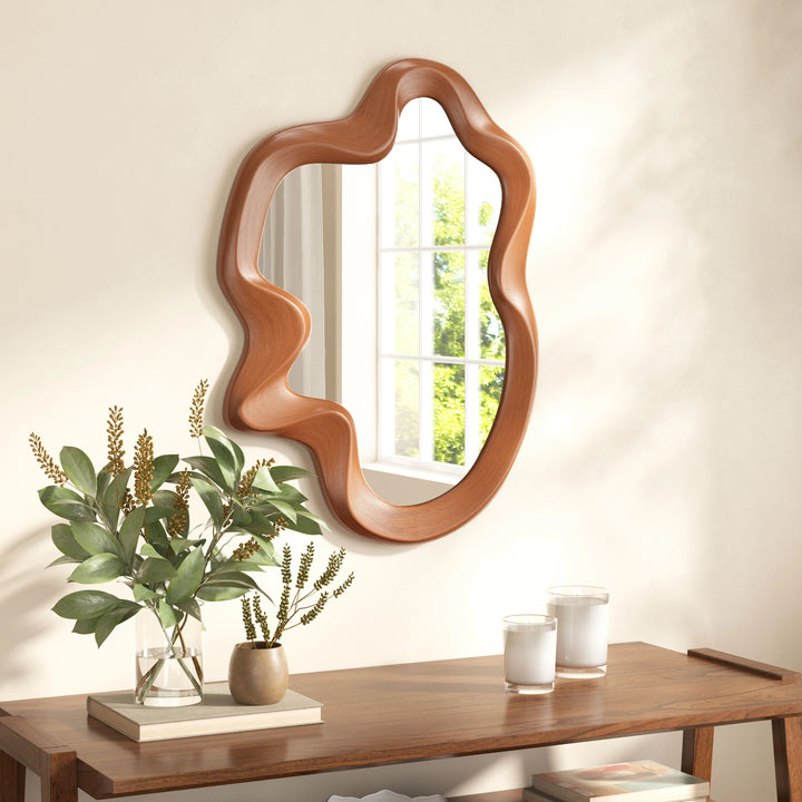 Foz Mirror Brown - AmericanHomeFurniture
