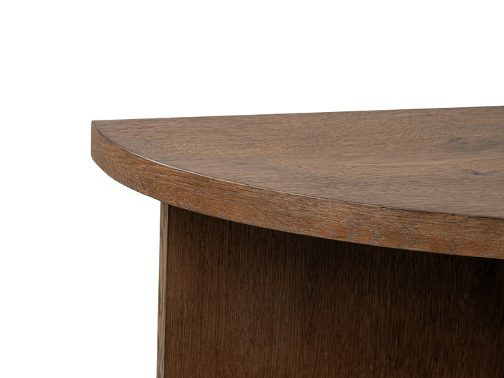 Oswald Brown Demilune Sofa Table - T6576-75