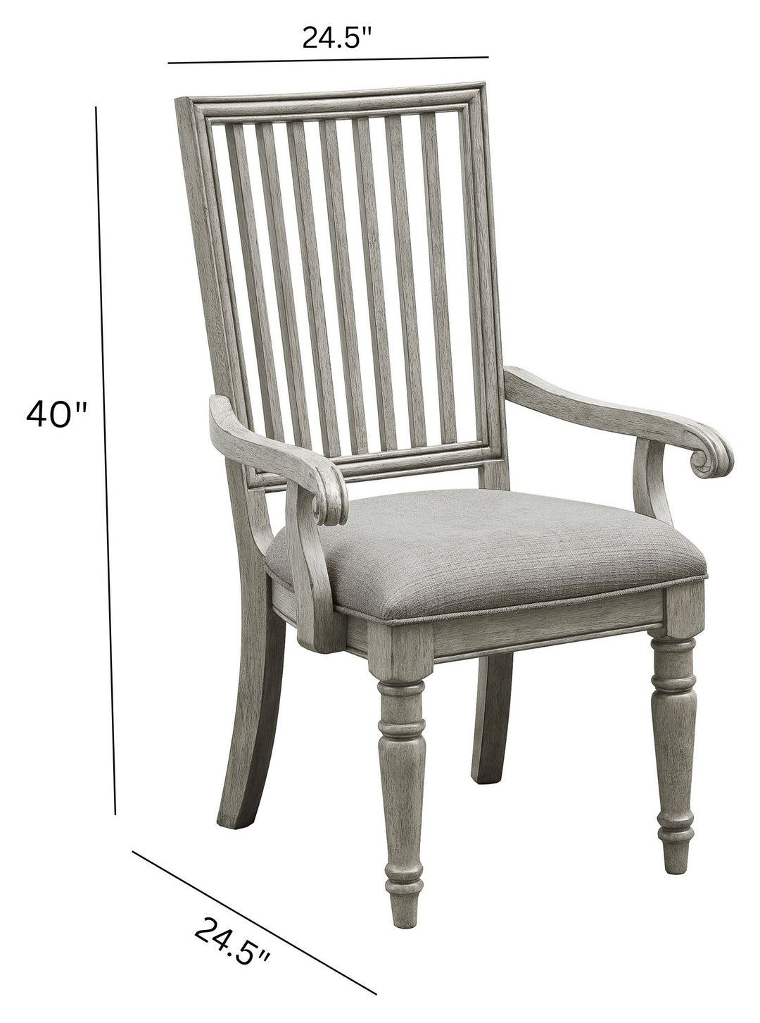 Madison Ridge Bluff Grey Arm Chair - Set of 2 - P091261