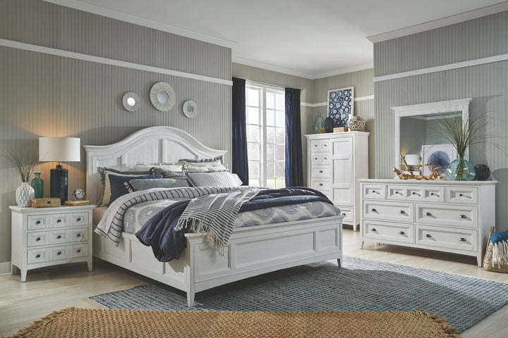 Heron Cove Chalk White And Dovetail Grey Door Chest - B4400-13