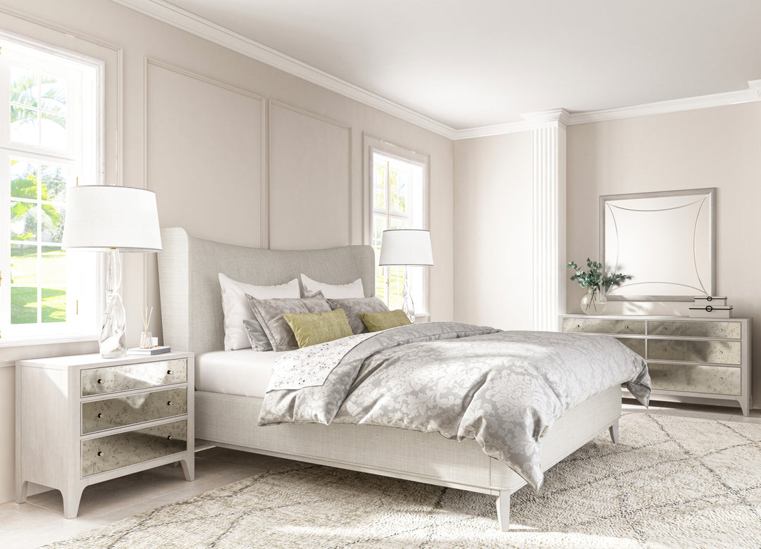 Mezzanine 3 Drawer Mirrored Nightstand
