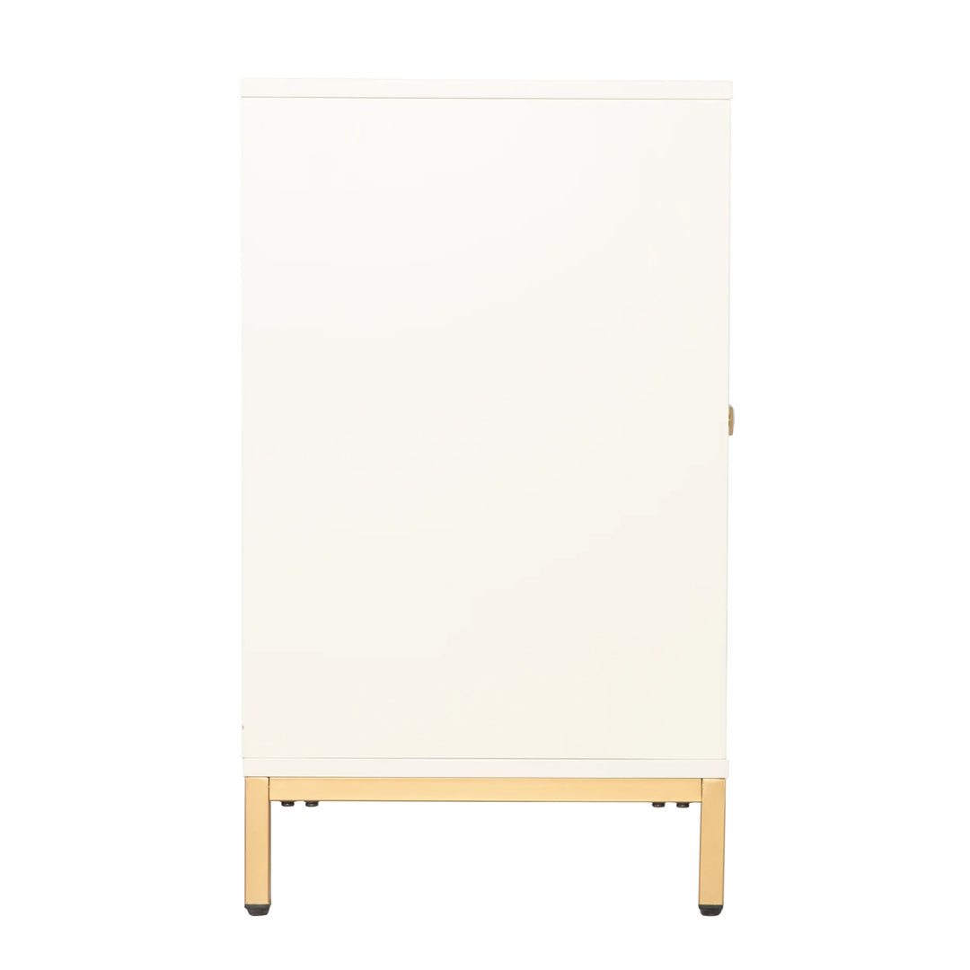 Marradi Media Console w/ Storage - Cream - AmericanHomeFurniture