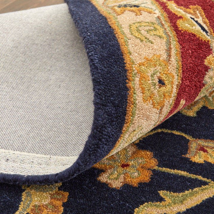 Rectangle/5' x 8'/Navy/Red