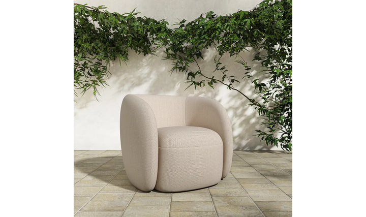 Rae Outdoor Accent Chair Beige Check