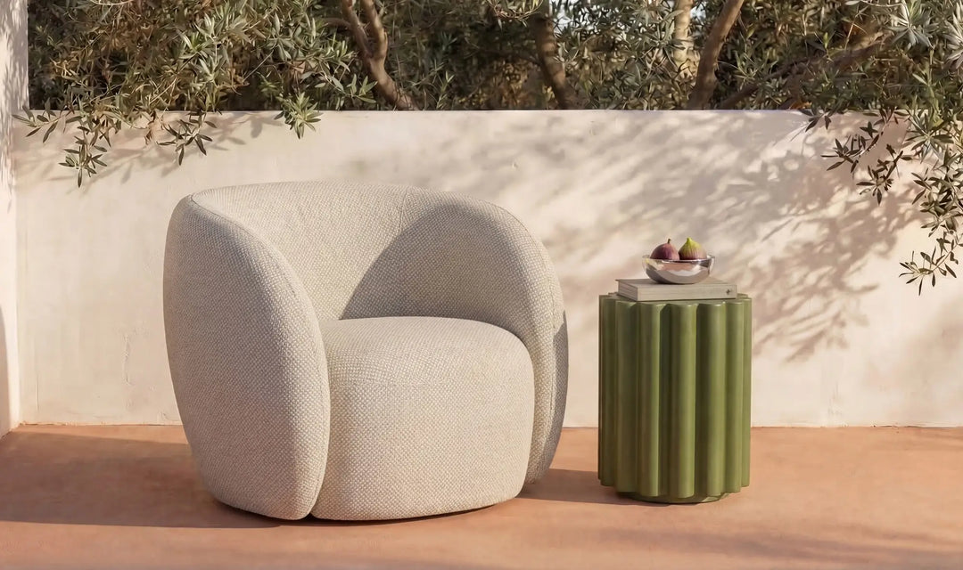 Moe's Home Collection - Rae Outdoor Accent Chair Beige Check - OA-1022-34 | American Home Furniture