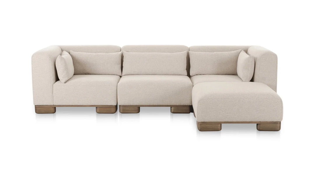 June Lounge Modular Sectional Oatmeal - AmericanHomeFurniture