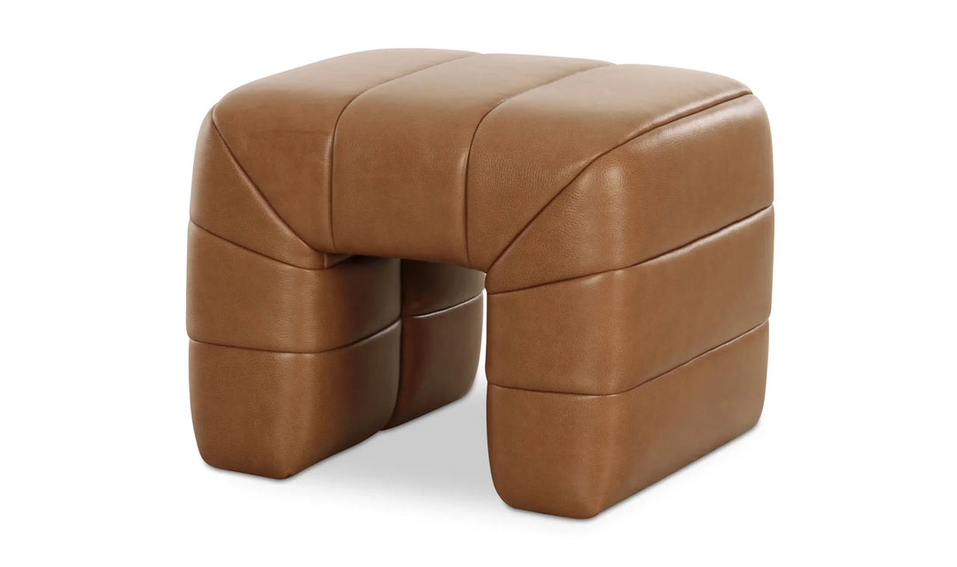 Verity Stool Tan Leather - AmericanHomeFurniture