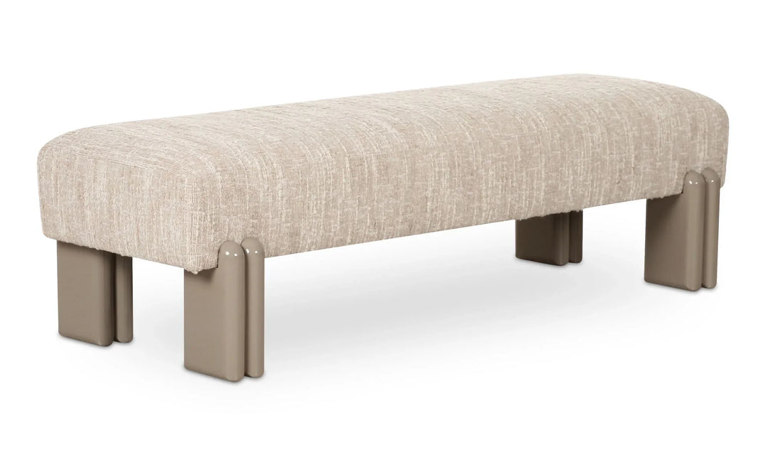 Priya Bench Off White - AmericanHomeFurniture