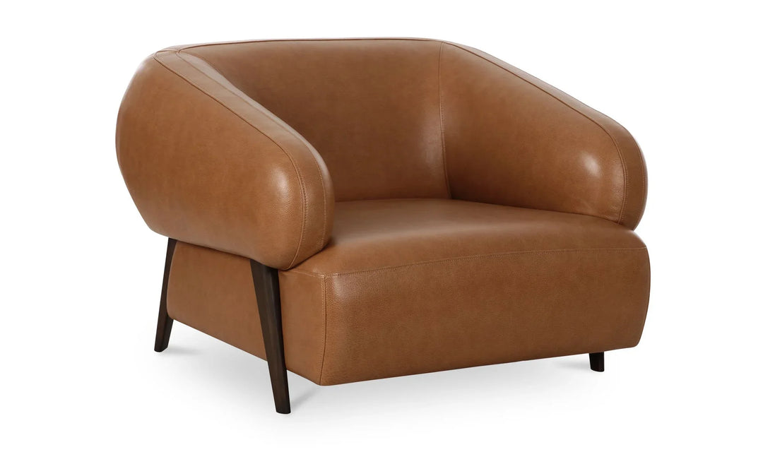 Devlin Lounge Chair Tan Leather - AmericanHomeFurniture