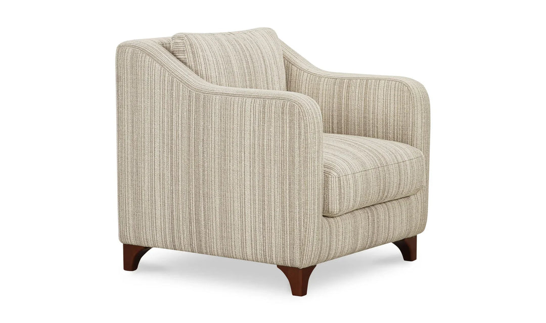 Hewitt Accent Chair Beige Stripe - AmericanHomeFurniture