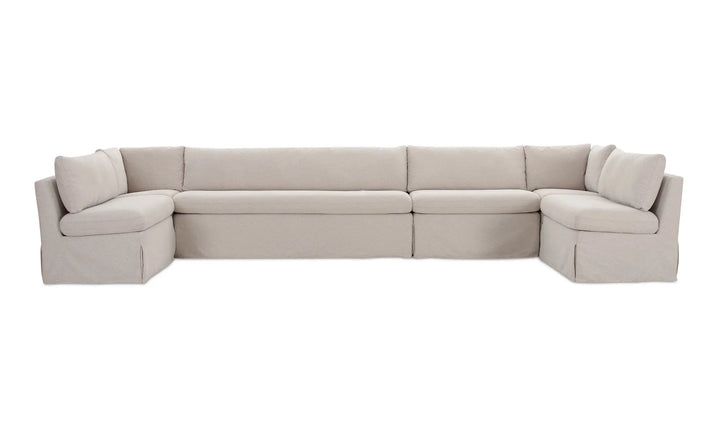 Moe's Home Collection - Fable Slipcover Dining Banquette U-Shape Beige 168In - OA-1066-34 | American Home Furniture