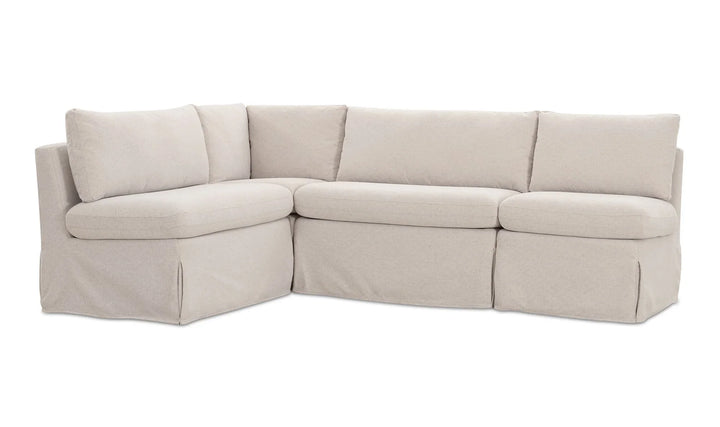 Moe's Home Collection - Fable Slipcover Dining Banquette L-Shape Beige 96In - OA-1067-34 | American Home Furniture