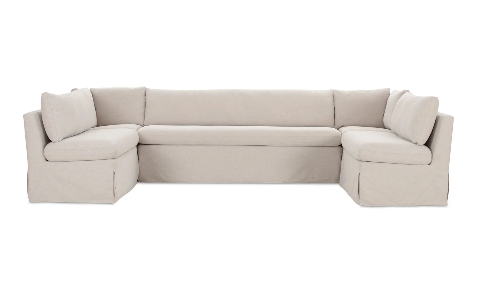 Moe's Home Collection - Fable Slipcover Dining Banquette U-Shape Beige 129In - OA-1072-34 | American Home Furniture